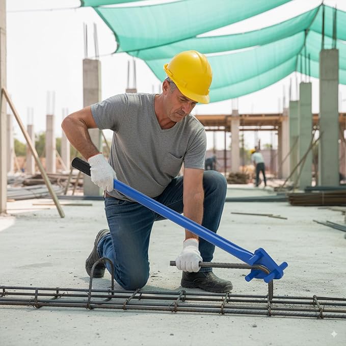 Rebar Bender Metal Bending Tool Manual Hand Operated to 5/8" Bar for Flat Steel and Steel Rod