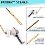 Toilet Handle Replacement Kit Universal Bowl Repair Inside Tank Trip Lever Stainless Steel Flapper Chain Flush Front Mount Chrome Brass Fitting with American Standard Gerber Compatible Parts