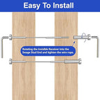 CKE 20 Pairs Invisible Cable Railing Kit, 3/16" Invisible Receiver and Swage Stud End for 2"x2", 4"x4" Wood/Metal Post, T316 Stainless Steel Invisible Deck Stair Cable Railing Hardware Tensioner CR31