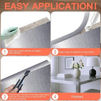 GSCIT Club Silver Edge Banding, 1 Inch x 100ft Aluminum Brushed Edge Banding PVC Edge Trim for Cabinet Repair Furniture