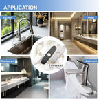 10 inch Faucet Hole Cover Plate, Brushed Chrome 304 Stainless Steel Escutcheon Deck Plate to Convert 3-Hole Sink to Single Hole Faucet, No-Leak Design