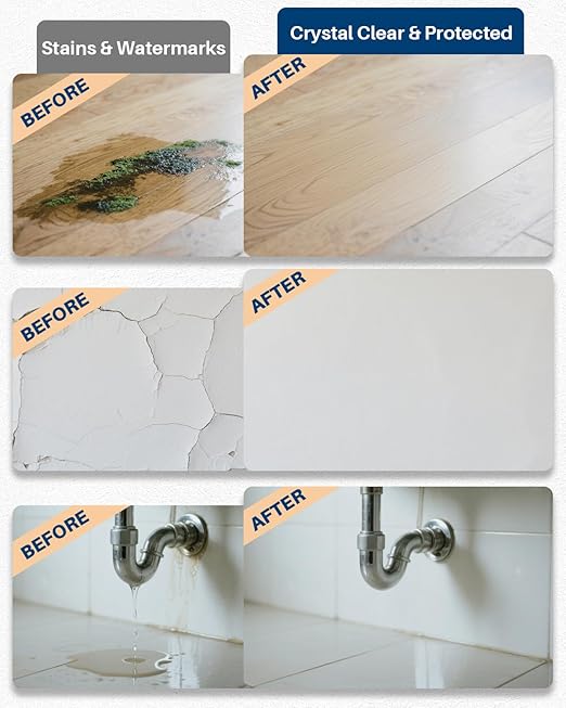 Transparent Waterproof Sealant,500G Clear Liquid Invisible Polyurethane Waterproof Coating for Roofs Walls,Garden,Bathroom,Kitchen Indoor & Outdoor Water Proof Sealant