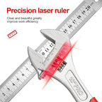 WISEUP Professional Adjustable Wrench 8 inch 10 inch 12 Inch Cr-V Forged Industrial Grade Hand Tools Wrench Set With Anti-Slip Grip Small Adjustable Wrench