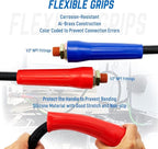 15 FT Air Line Hose Assembly Set Straight Heavy Duty Air Power Hoses for Trailer Truck Tractors Parts