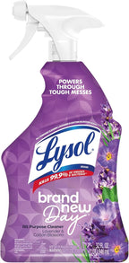 Lysol All Purpose Cleaner Spray, Multi-Purpose Disinfecting Spray, Kitchen & Bathroom Cleaner, Lavender & Cotton Blossom Scent, 32 Fl Oz