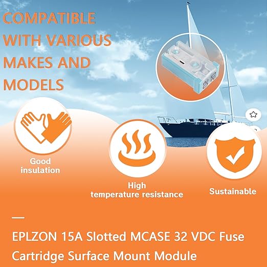 20A 32V Mini Slotted Automotive MCASE Shaped Cartridge Fuse Kit(Pack of 10pcs,20A)