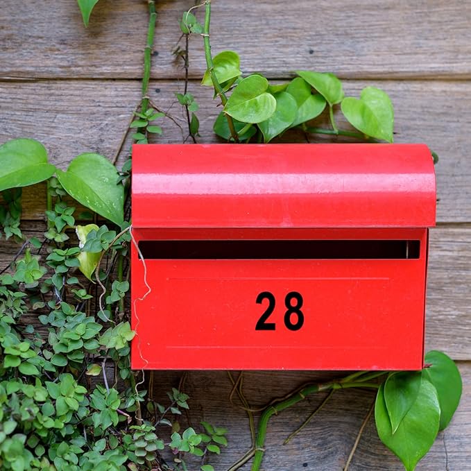 Leinuosen 260 Pcs Back to School Gifts Mailbox Numbers Stickers Adhesive Numbers for Outside Reflective Vinyl Waterproof Address Sticker for Mailbox Signs, Classroom, 1&2&3 Inch(Black Word)