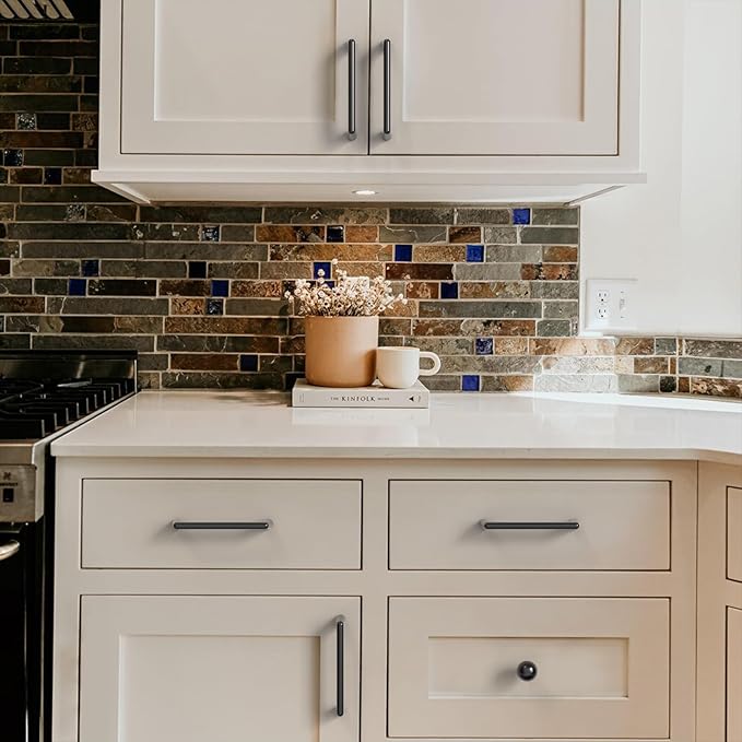 10 Pack 1-1/2 Inch Matte Black Cabinet Knobs Black Drawer Knobs Round Kitchen Cabinet Knobs Black Knobs for Cabinets Dresser Knobs Knobs for Dresser Drawers