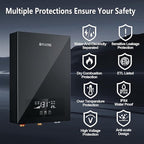 Electric Tankless Water Heater SIVUATEK 18kW, 240V - On-Demand Hot Water for Whole House - ETL Certified, Self Modulating - Compact Design for Easy Installation - for 3 Point of Use Hot Water