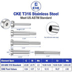 CKE 10 Pairs Invisible Cable Railing Kit, T316 Stainless Steel 3/16" Invisible Receiver and Swage Stud End for 2"x2", 4"x4" Wood/Metal Post, Invisible Deck Stair Cable Railing Hardware Tensioner CR31