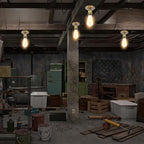 E26/E27 Screw Head Light Socket 100-240V Vintage Ceiling Light Wall Lamp Bulb Holder Socket for Hallway,Kitchen,Basement,Garage,Bar,Restaurant (Gold)