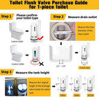 KERDE 3-Inch Water Tank Accessories Touchless Toilet Flush Kit, Automatic Toilet Flusher, Dual Flush Valve Replacement Kit, Battery Powered, One-Piece Toilet Repair,height 10in -11in (3L-24CM)