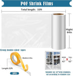 Window Insulation Kit, 63 × 394 Inch Plastic Window Coverings for Winter, Thicken Window Shrink Film Insulator Kit Windows Waterproof Winterizing with 5 Double-Sided Tape for 10 Pcs 3 x 5 Ft Windows