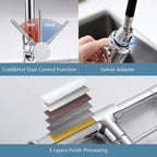 22‘’ Extra-Tall Polished Chrome Kitchen Faucets,Commercial High Arc Single Handle Kitchen Faucets with Pull Down Sprayer for Farmhouse Resist Stainless Professional Pre-Rinse