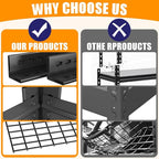 72" H X 48" W X 24" D Heavy Duty Garage Shelving Unit 5 Tier 3500 LBS Storage Shelves Adjustable Industrial Metal Wire Shelf Unit for Garage,Basement,Pantry,Warehouse,Commercial