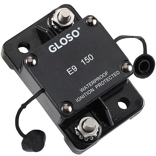 GLOSO Circuit Breaker E97 Auto Reset 150A Surfacce Mount Waterproof IP67 Marine Automotive Truck Hi-Amp (150A)