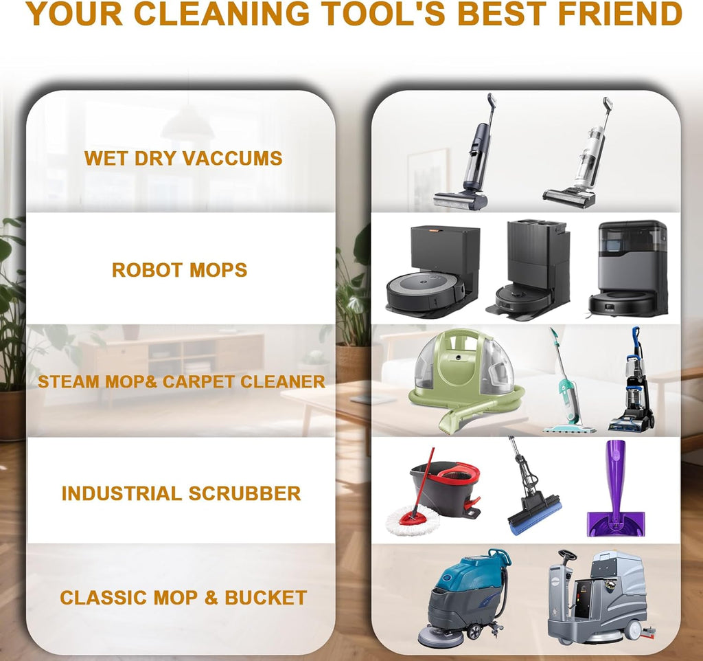 200X Concentrated Floor Cleaning Solution for All Robot Vacuum and Mop, Wet Dry Vacuums Compatible with Eufy, Roborock, Roomba, Tineco, Bissell, Shark, 29.76 fl oz 47 Gallon Cleaner (Orange Scent)