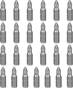 HPHOPE PZ1 Screwdriver Bit Set, Pozi Bits PZ1 1/4" Hexagon Bit (Length: 1", 25 Pack)
