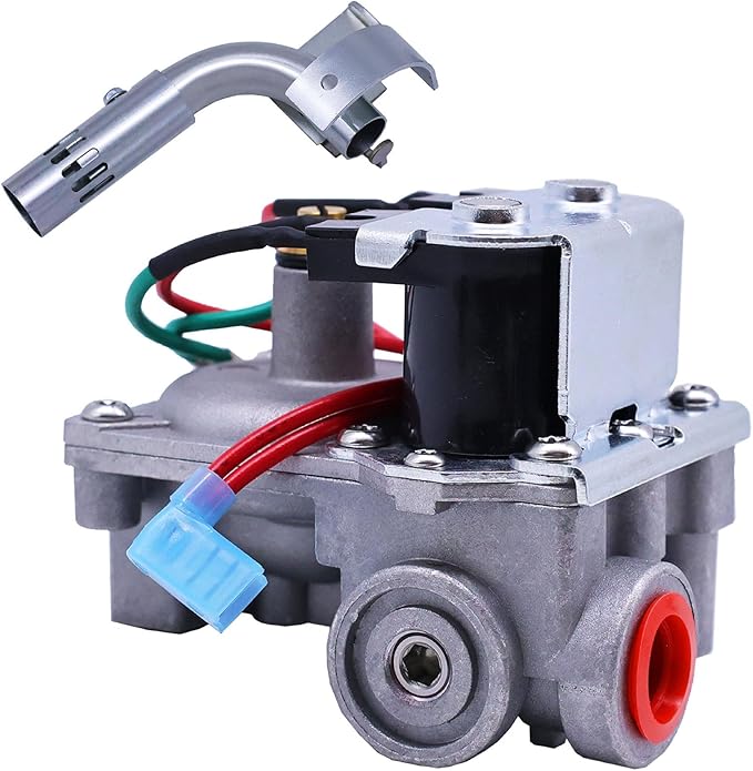 93844 RV Water Heater Solenoid Gas Valve & 91638 Main Burner Kit Fit for Atwood 6 Gallon Water Heater GC6AA-10E,G6A-8E,G6A-6E,GCH6-4E,GH6-6E,Etc