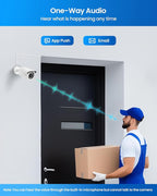 ZOSI 4K PoE Security Camera System,4pcs 8MP Indoor Outdoor Bullet Cameras with Person Vehicle Detection,People Counting,One-Way Audio,100ft Night Vision,4K/8MP 8CH NVR with 2TB HDD for 24/7 Recording