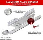 Quick Release Fire Extinguisher Mount - Aluminum Adjustable UTV Roll Bar Fire Extinguisher Holder Mounting Bracket for Jeep Wrangler TJ JK JL JKU Polaris RZR Ranger Cam-Am X3, Silver