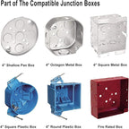 40 Packs 6 Inch LED Low Profile Recessed & Surface Mount Disk Light, Round, 15W, >900 Lumens, 3000K Warm White, CRI80, Driverless Design, Dimmable, ETL Listed, White