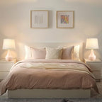 GyroVu Table Lamp Set of 2, 18.63” Ceramic Lamp Classic Beside Lamps Nightstand Lamp Modern Bedside Lamp for Living Room, Bedroom & Office Rocker Swtich Pink-LED Bulbs Included