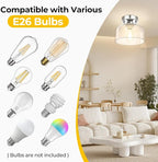 Semi Flush Mount Ceiling Light Silver, Clear Glass Pendant Lamp Shade, Modern Farmhouse Light Fixture for Hallway Corridor Kitchen Entryway Bedroom, Bulb Not Included