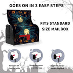 Halloween Pumpkin Castle Mailbox Covers Magnetic Standard Size 21x18 Inch Spooky Witch Mailbox Cover Moon Night Letter Post Box Wraps for Garden Yard Outdoor Decor