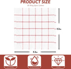 Nialnant 8 Pack Dish Cloths for Washing Dishes, 100% Cotton Reusable Cleaning Rag, Quick Drying Dish Towels for Kitchen,12x12 Inches, Red