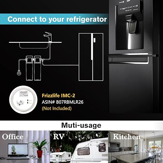 Frizzlife DW10 Under Sink Water Filter System, NSF/ANSI 53&42 Certified Elements, Reduces 99.99% Lead, Chlorine, Fluoride, Bad Taste & Odor, Direct Connect 2-Stage Water Filter, 0.5 Micron, USA Tech