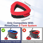 2 Pack 2-Tank Spin Mop Scrub Brush Head Replacement for O Ceda RinseClean 2-Tank System(Blue), Hard Bristle Scrubber Brush for Floor Cleaning Accessories (Not Fit for EasyWring 1-Tank)