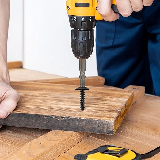 160Pcs #8 Modified Truss Head Wood Screws Assortment Kit, Stainless Steel 410 Quick Metal,Black Zinc Plated,Self Tapping Screws, 6 Sizes (1/2", 3/4", 1", 1-1/4", 1-1/2", 2")