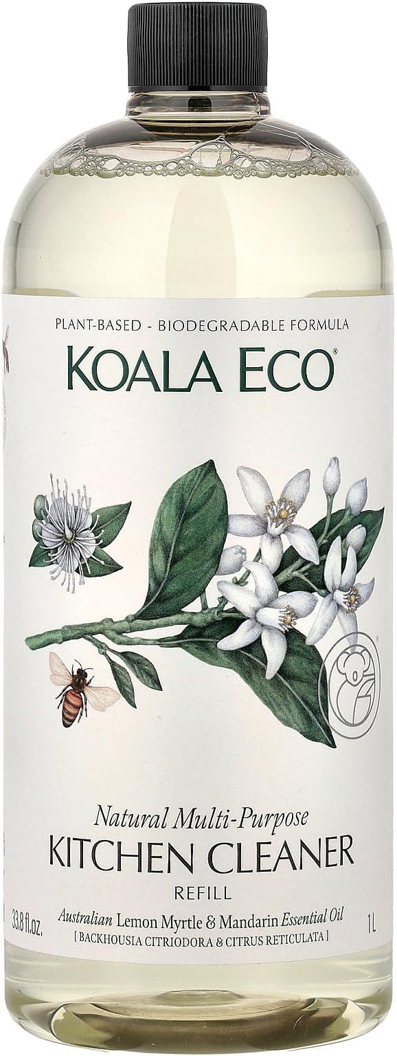 Koala Eco Multi-Purpose Kitchen Cleaner - with Australian Lemon Myrtle & Mandarin Essential Oil - 34oz
