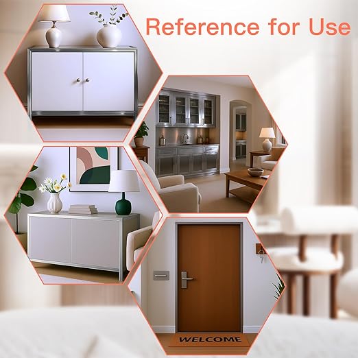 GSCIT Club Grey Silver Edge Banding, 1/2 Inch x 25ft Aluminum Brushed Edge Banding PVC Edge Trim for Cabinet Repair Furniture