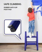 Taranta 2 Step Ladder,Aluminum Lightweight Folding 2 Step Stool with Anti-Slip Wide Pedal,330lbs Capacity Step Ladder for Household,Kitchen,Office - Blue