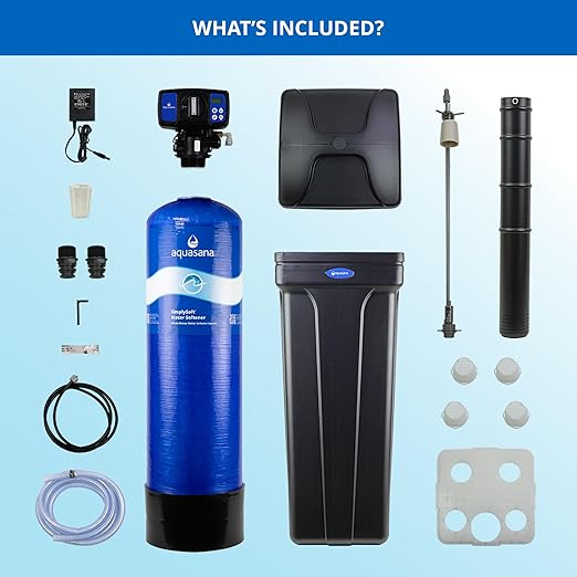 Aquasana SimplySoft® 40,000 Grain Water Softener - Whole House Hard Water Reduction - Base Tank & Cabinet System WH-SF40-BASE
