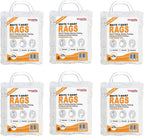 Recycled White T-Shirt Cleaning Cloths (4 lbs. Bag - Pack of 6) – Shop Rags Bulk for Oil, Stain, Grease, Paint, and Auto Cleaning, Multipurpose