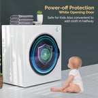 Bonnlo 9LBS Compact Front Load Laundry Dryer, 1400W Stainless Steel Portable Clothes Dryer with LCD Control Panel & Six-Mode Portable Dryer for Apartment, Home, Dorm