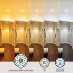 TORCHSTAR 8-Pack 5CCT 6 Inch LED Recessed Lighting Retrofit Downlight, Aluminum Anti-Glare Deep Baffle Trim, 1200LM 15W=120W, CRI90 Dimmable Remodel Can Lights, JA8 ETL, 2700K3000K3500K4000K5000K