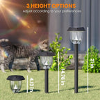 AOSEA 2 Pack Solar Outdoor Lights, IP 65 Waterproof Solar Powered Driveway Lights, Auto On/Off Path Landscape Lighting for Yard, Patio, Landscape, Pathway, Cool White