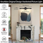 Hardwired Black 19" Knurled Picture Lights, Rotatable 360°Picture Lights for Wall, Art Lights, Gallery Light, Museum Lights for Wall Art, Picture Frame Light, Sconce Light, Include Bulb