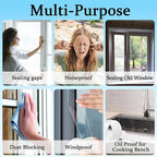 Weather Stripping Sealing Tape Clear Windows Insulation for Doors Draft Isolation Gaps Adhesive Nano Residue-Free (2 in x 33FT)