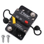E9 30 Amp Circuit Breaker 12V - 72V DC with Manual Reset | UL Certified Waterproof IP67 | Surface Mount 30A Switch Button with LED Indication
