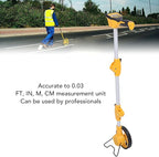 Measuring Wheel, Foldable Imperial Metric Distance Measuring Wheel with Large Backlit Digital Display, Measure in Feet, Inches, Meters, with Carrying Bag