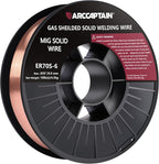 ARCCAPTAIN Mig Welding Wire, 0.035 10Lb Mig Wire ER70S-6 10Lbs Gas Solid Carbon Steel Low Splatter Mig Welding Wire Compatible With Lincoln Miller Forney Harbor Welder 0.09 4.5KG