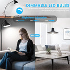 Brightever Edison Light Bulbs 60W Equivalent, Dimmable Light Bulbs, 7W, 850LM Vintage E26 LED Bulb 5000K Daylight White, 90+CRI, ST58 Clear Glass Antique LED Filament Bulb for Porch, 8 Pack