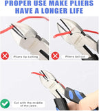 6-Inch Side-Cutting Pliers Diagonal Pliers with heavy Duty Nickel Chromium Steel Construction