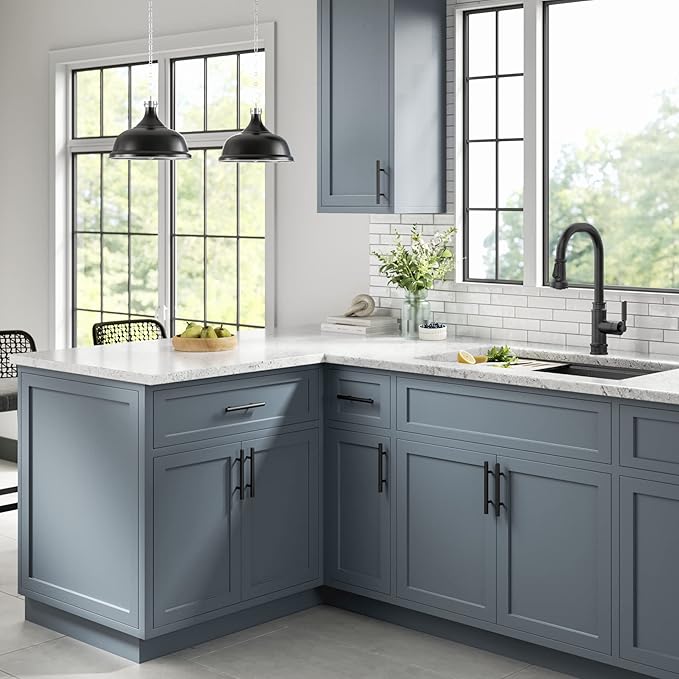 KRAUS Allyn Transitional Industrial Pull-Down Single Handle Kitchen Faucet in Matte Black, KPF-4101MB