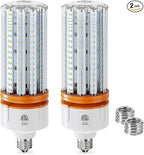 1000W Equivalent LED Corn Light Bulbs, 2 Pack 100W Led Corn Bulb 5000K Daylight White E26 E39 for Large Area Lighting, Warehouse，High Bay Lighting Wide Application